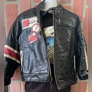 Disney Store Boys Cars Lightning McQueen Faux Leather Jacket